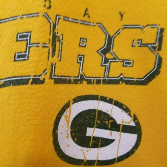 Green Bay Packers Mens Yellow Tshirt - Picture 2 of 4